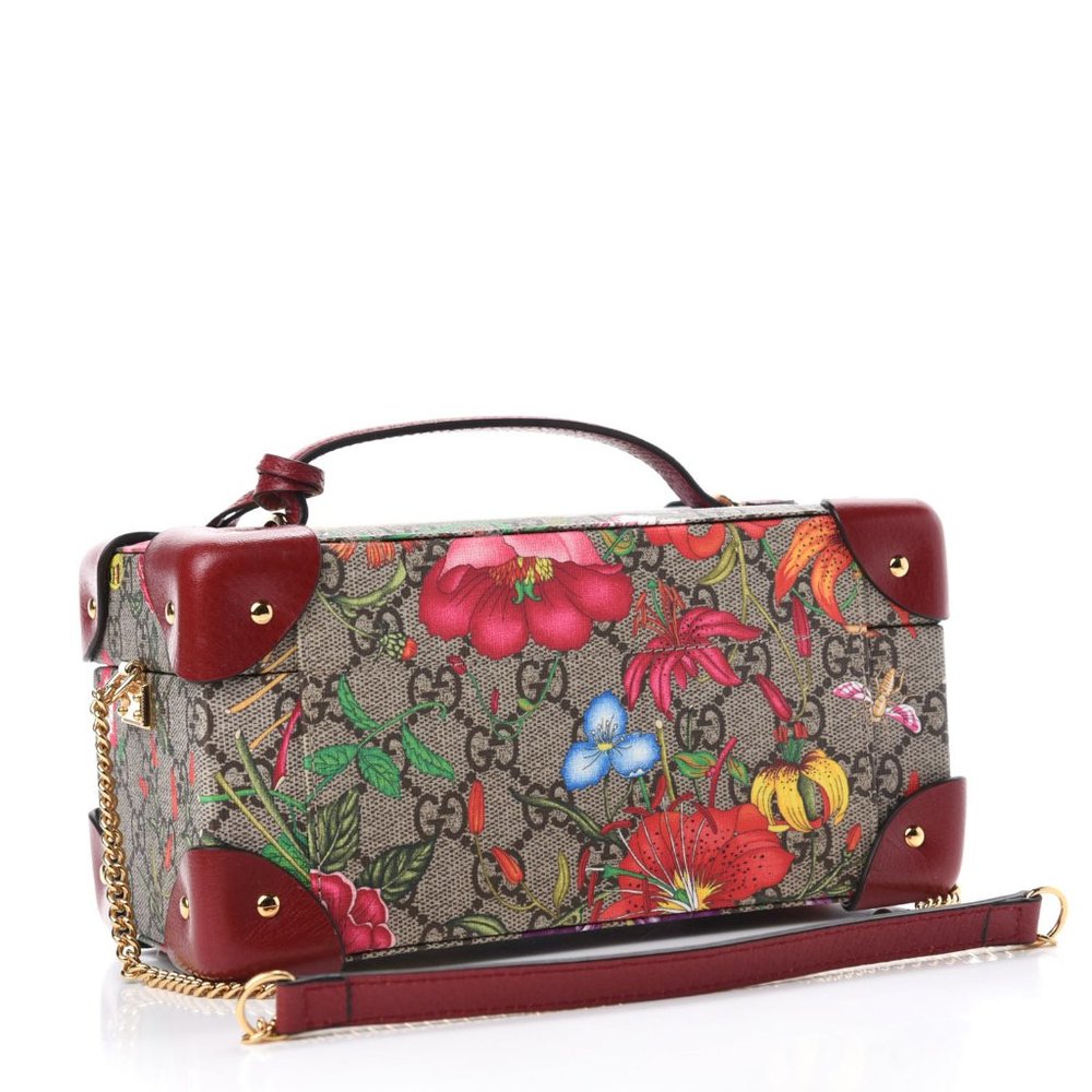 HOST PICK 🎁🎉Gucci GG Supreme Flora Padlock Jewelry Case Bag NEW WITH DUSTBAG - Picture 3 of 12